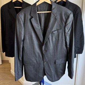 3 J.Crew and Express 42R 42 Suit Sport Coat Blazer Jacket JCrew Lot Mens Gray